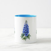 Mok met geboortebloem juli – Delphinium (Midden)