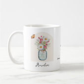 Mok met geboortebloem van april (Links)