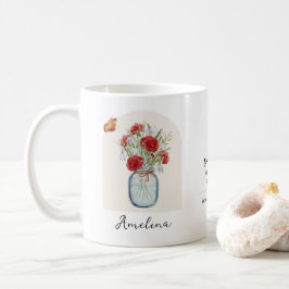 Mok met geboortebloem van januari