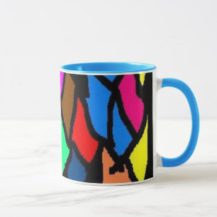 mok met gekleurd glas van sharis