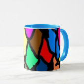 mok met gekleurd glas van sharis (Voorkant rechts)