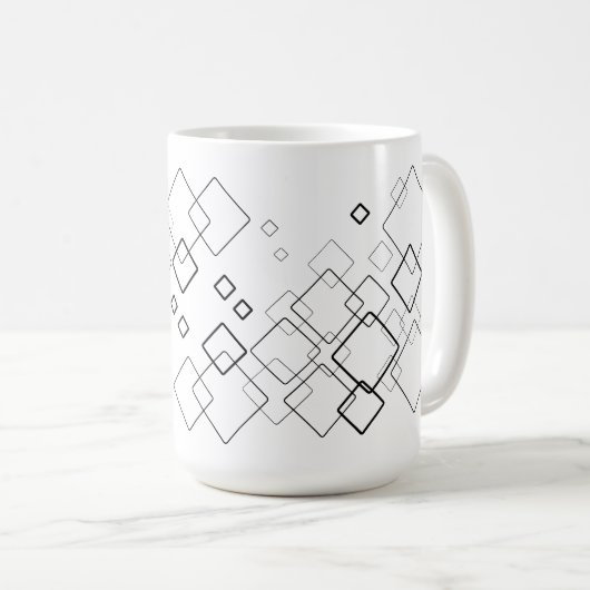 Mok met geometrisch patroon. (Voorkant rechts)