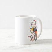 Mok met gestapelde cartoonkatten (Voorkant rechts)