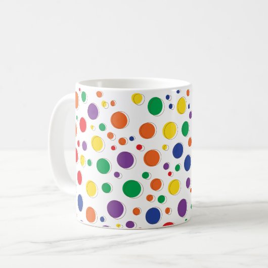 Mok met gestippelde polka stip (Voorkant links)