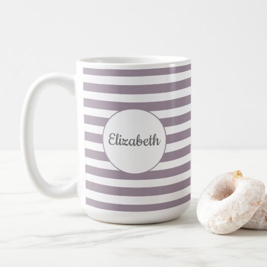 Mok met gestreept naam (Met donut)