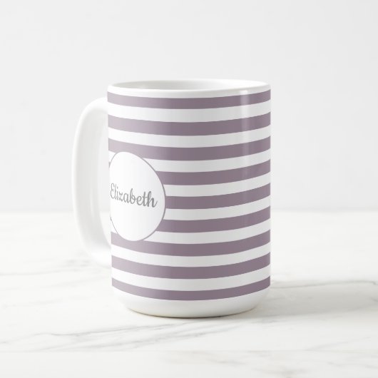 Mok met gestreept naam (Voorkant links)