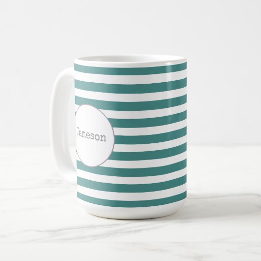 Mok met gestreept naam (Voorkant links)