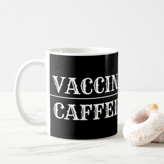 Mok met gevaccineerde cafeïne (Met donut)