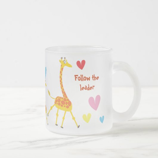 Mok met giraffes naar aanleiding van de leider (Rechts)