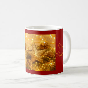 Mok met gouden kerst