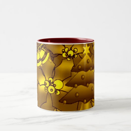 Mok met gouden kerst (Center)