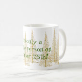 Mok met gouden kerstbomen en ochtenden (Voorkant rechts)