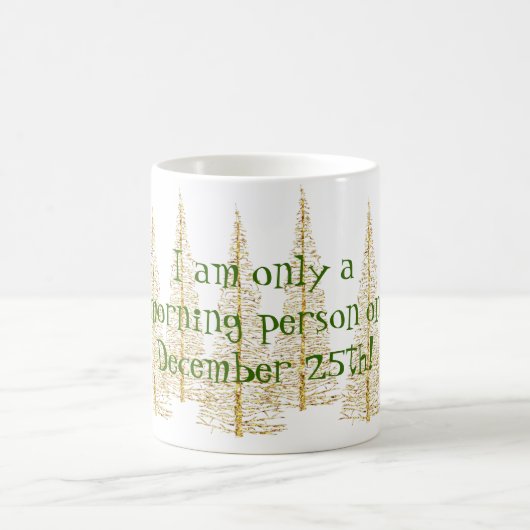 Mok met gouden kerstbomen en ochtenden (Center)
