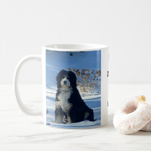 Mok met grappige hondenliefhebber voor thuisdecora (Met donut)