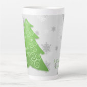 Mok met groene feestelijke kerstbomen (Voorkant)