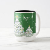 Mok met groene kerstbomen (Voorkant rechts)