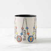 Mok met helder gekleurde kralen (Midden)