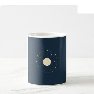 Mok met hemelse maanfase - Indigo & Goud