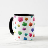 mok met het betoverende patroon van het roos (Voorkant links)