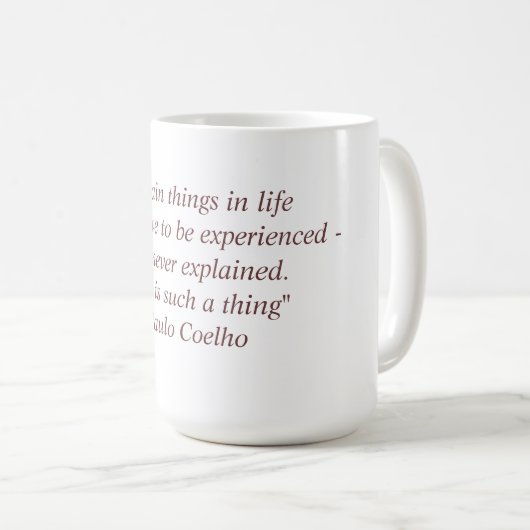 Mok met het Citaat van Paulo Coelho (Voorkant rechts)