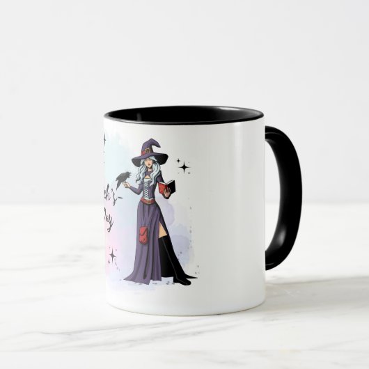 Mok met het ontwerp van een Schattigee heks: magie (Voorkant rechts)