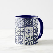 Mok met het Portugese Tiles Pattern - Azulejos (Voorkant rechts)