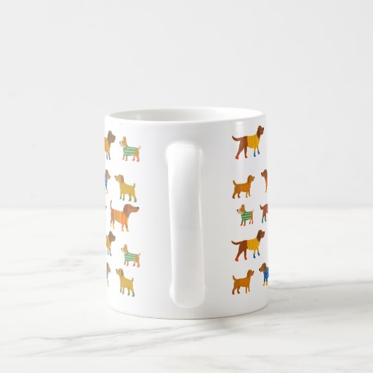 Mok met honden in truitjes (Handvat)
