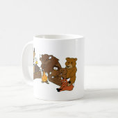 Mok met houtsbadge Fox (Voorkant links)