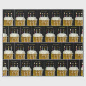 Mok met kaarsen voor de geboorte van bier cadeaupapier (Vlak)