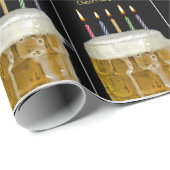 Mok met kaarsen voor de geboorte van bier cadeaupapier (Rol Hoek)