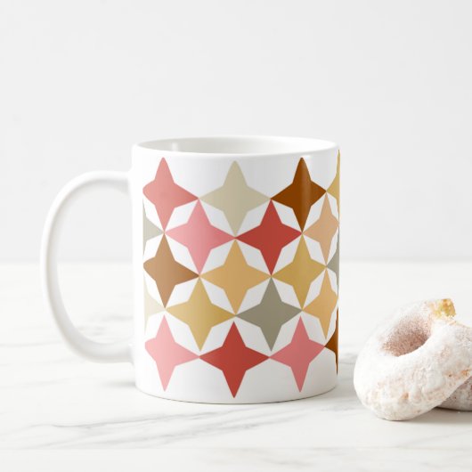 mok met kalmerend grafisch patroon (Met donut)