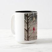 Mok met kardinalen (Voorkant links)