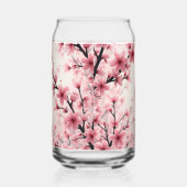 Mok met  kersenbloesems erop blikvorm glas (Links)