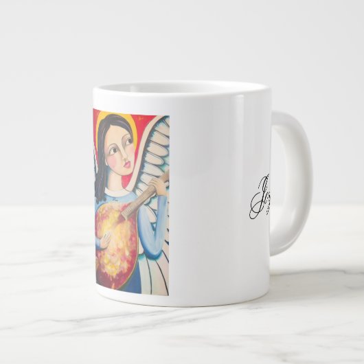 Mok met kerstAngel Coffee (Voorkant rechts)