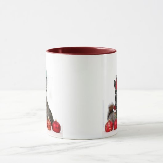 Mok met kerstbulledog (Midden)