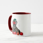 Mok met kerstbulledog (Voorkant links)