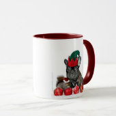 Mok met kerstbulledog (Voorkant rechts)