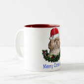 Mok met kerstcadeaus voor honden (Voorkant links)