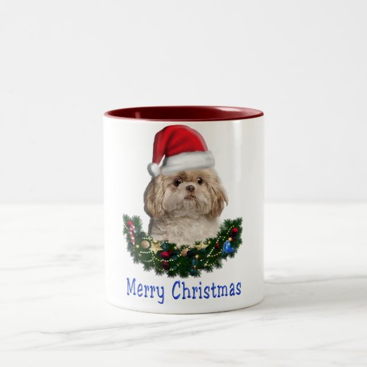 Mok met kerstcadeaus voor honden (Center)