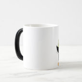 Mok met kerstcadeaus voor pinguïn (Voorkant links)