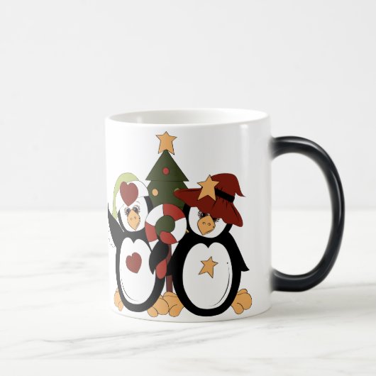 Mok met kerstcadeaus voor pinguïn (Rechts)