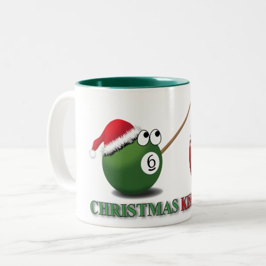 Mok met kerstkus Shot (Voorkant links)