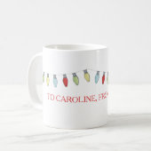 Mok met kerstlampjes bewerken (Voorkant links)