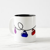 Mok met kerstlampjes krullen (Voorkant links)