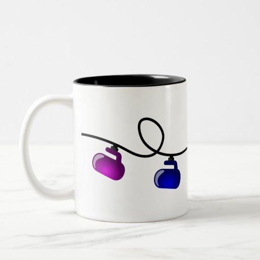 Mok met kerstlampjes krullen (Links)