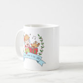 Mok met kerstmanjongens en rendieren Jolly (Voorkant links)