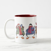 Mok met kerstmis pinguins (Links)