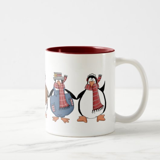 Mok met kerstmis pinguins (Rechts)