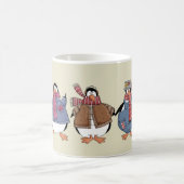 Mok met kerstmis pinguins (Center)