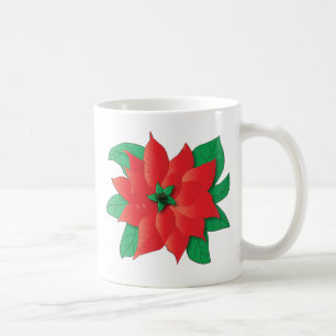 Mok met Kerstmis Poinsettia
